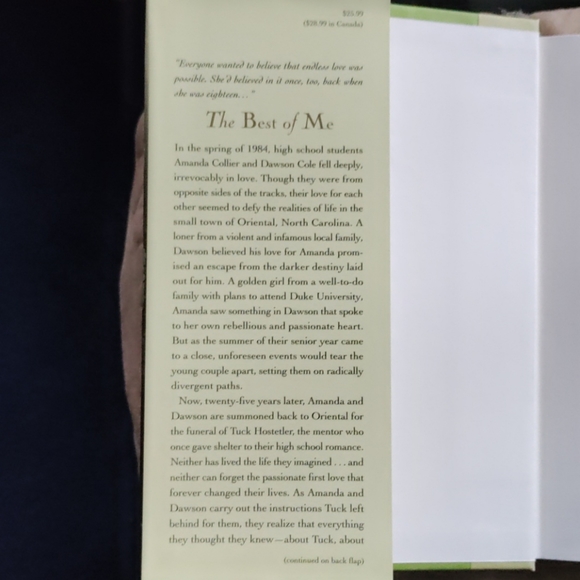 Nicholas Sparks The Best of me book - Picture 2 of 2
